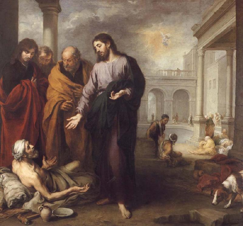 Bartolome Esteban Murillo Christ Healing the Paralytic at the Pool of Bethesda oil painting picture